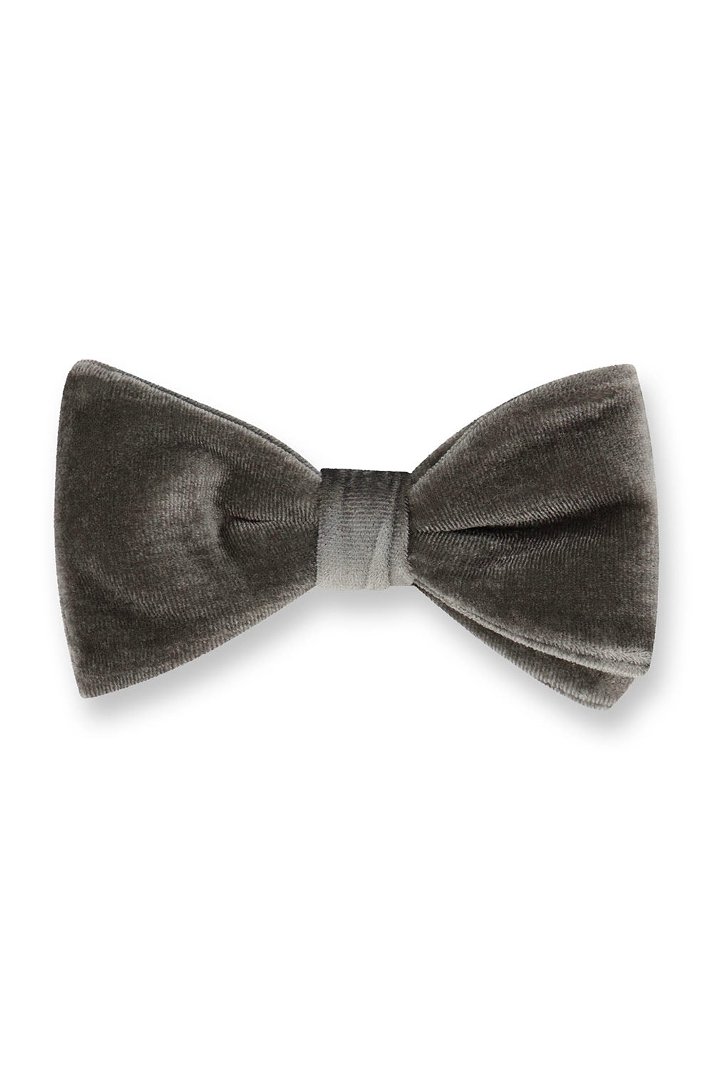 "Gala" Grey Velvet Bow Tie