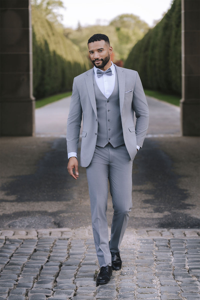 Allure Men Savoy Medium Grey Suit Jacket (Separates) 36R Slim
