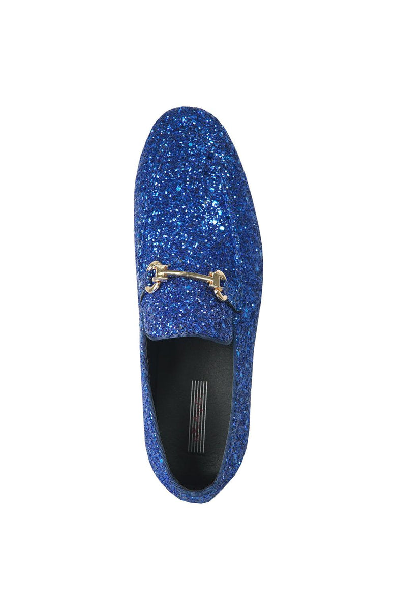 blue glitter dress shoes Men's Turquoise Blue Sequin Glitter Loafers â€“ Sparkling Slip-On Party Dress  Shoes for Prom, Weddings, and Nightlife main image 0