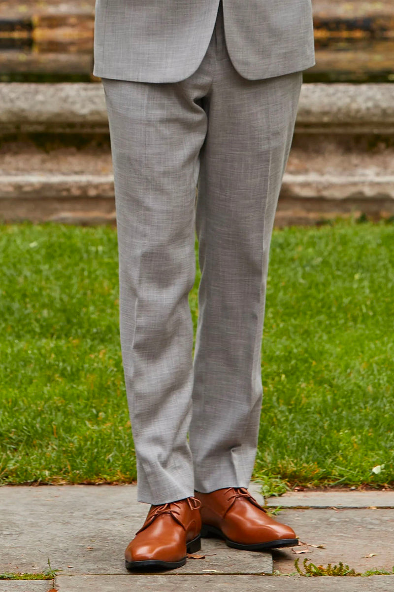 Couture 1910 Sharkskin Black & White Plain Front Pants 44 Slim