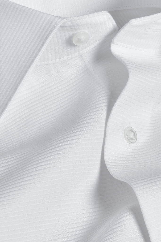 french cuff white dress shirt Horizontal Rib French Cuff White Tuxedo Shirt – Buy4LessTuxedo.com