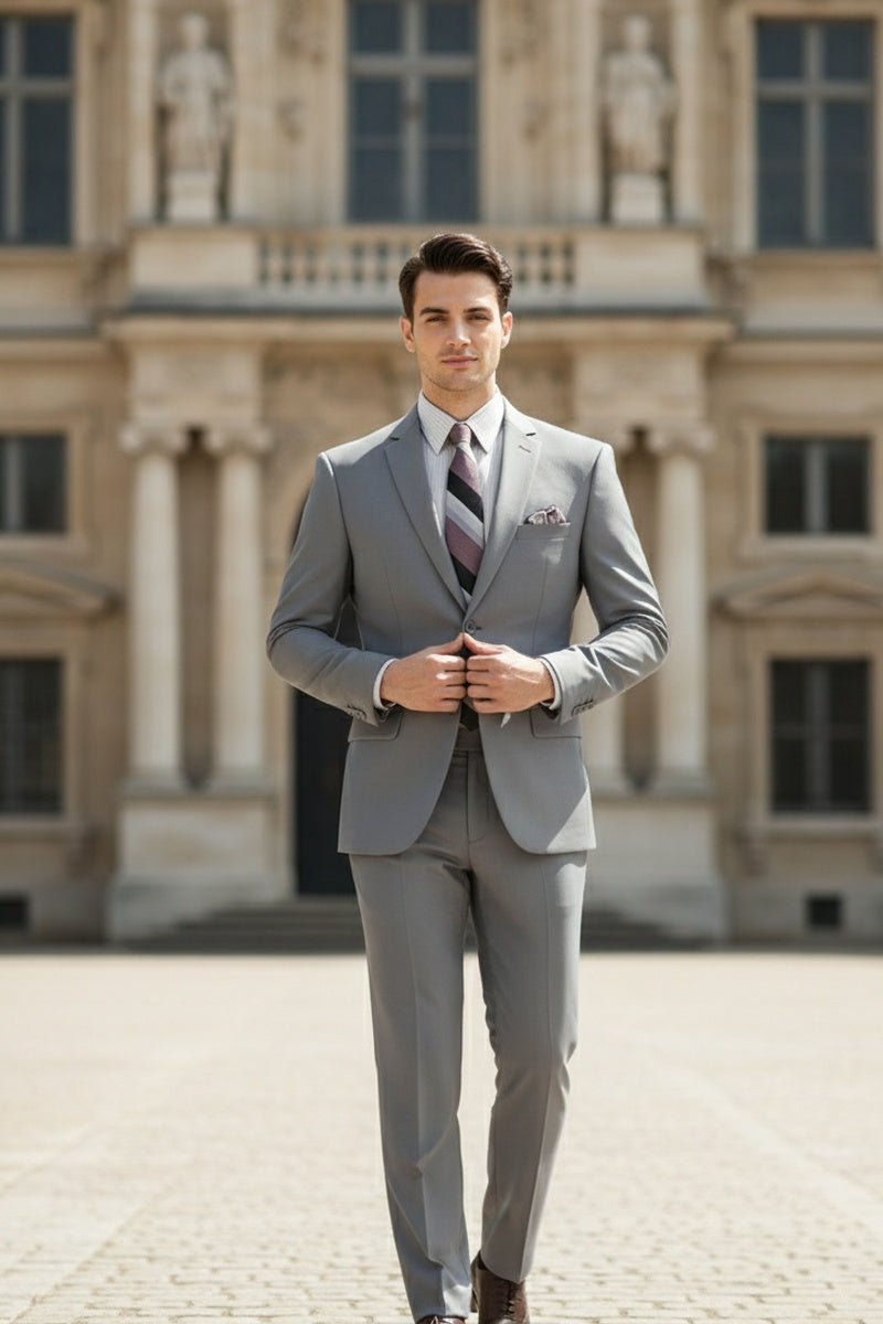 Versafit" Medium Grey Suit (2-Piece Set) Buy4LessTuxedo.com Versafit" Medium Grey Suit (2-Piece Set) Buy4LessTuxedo.com