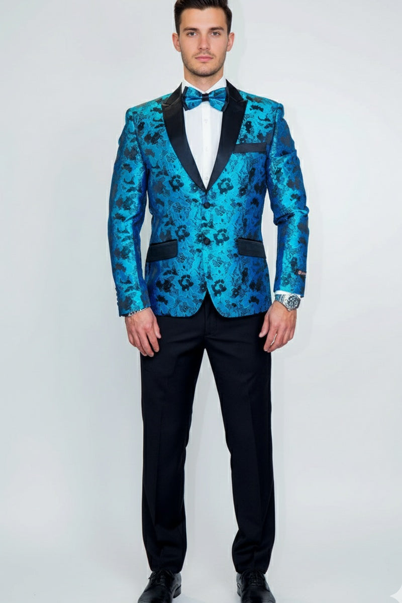 princess polly baby blue dress Xander Xiao Amsterdam Turquoise Tuxedo Jacket (Separates) M Slim