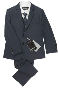 BLACKTIE "Premium" Kids Midnight Navy 5-Piece Wool Blend Suit