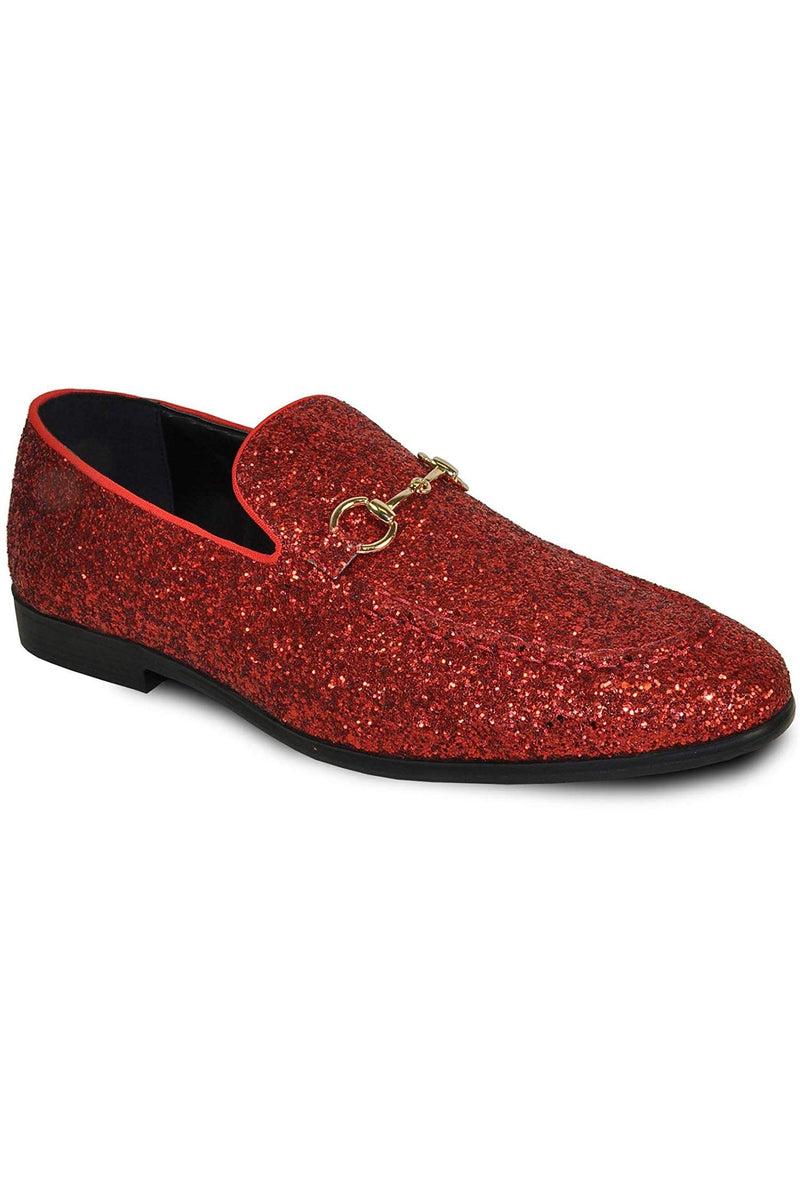 red sequin dress shoes Red Sparkle Slip On Men's Shoes, 10