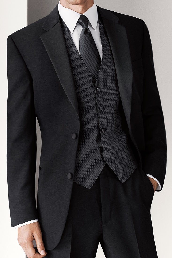 Caravelli "Tribeca" Black 2-Button Notch Tuxedo