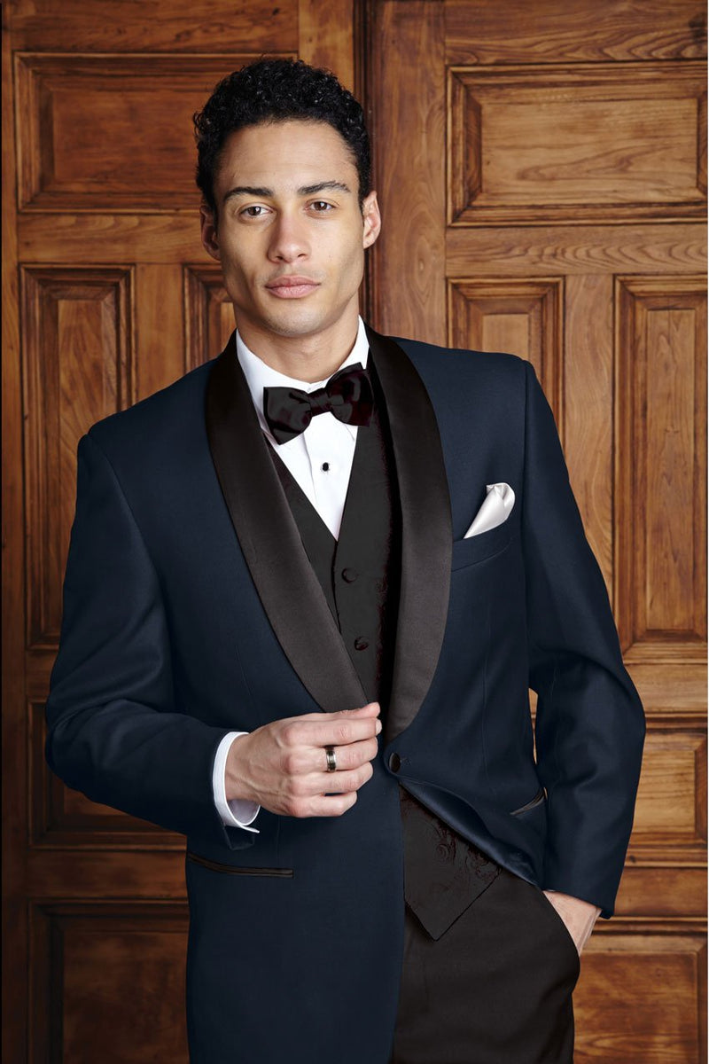 Black Tuxedo Navy Blue Tuxedo Vest And Bow Tie Midnight Blue