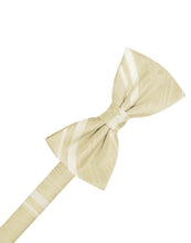Bamboo Striped Satin Bow Tie