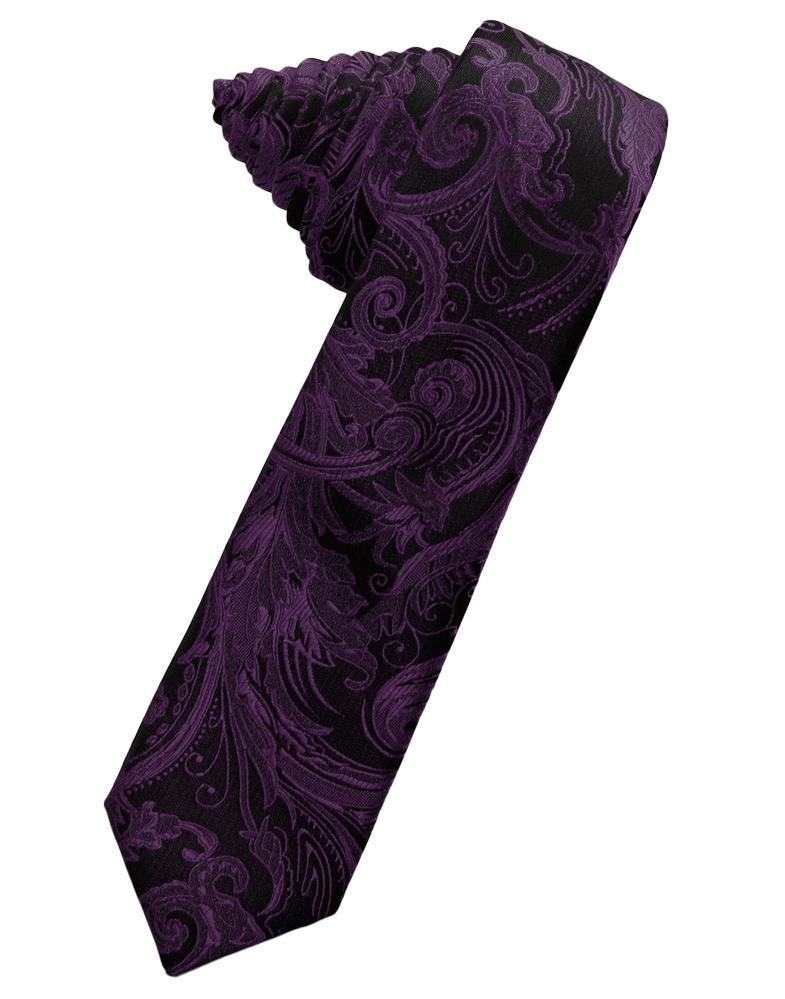 Berry Tapestry Skinny Necktie