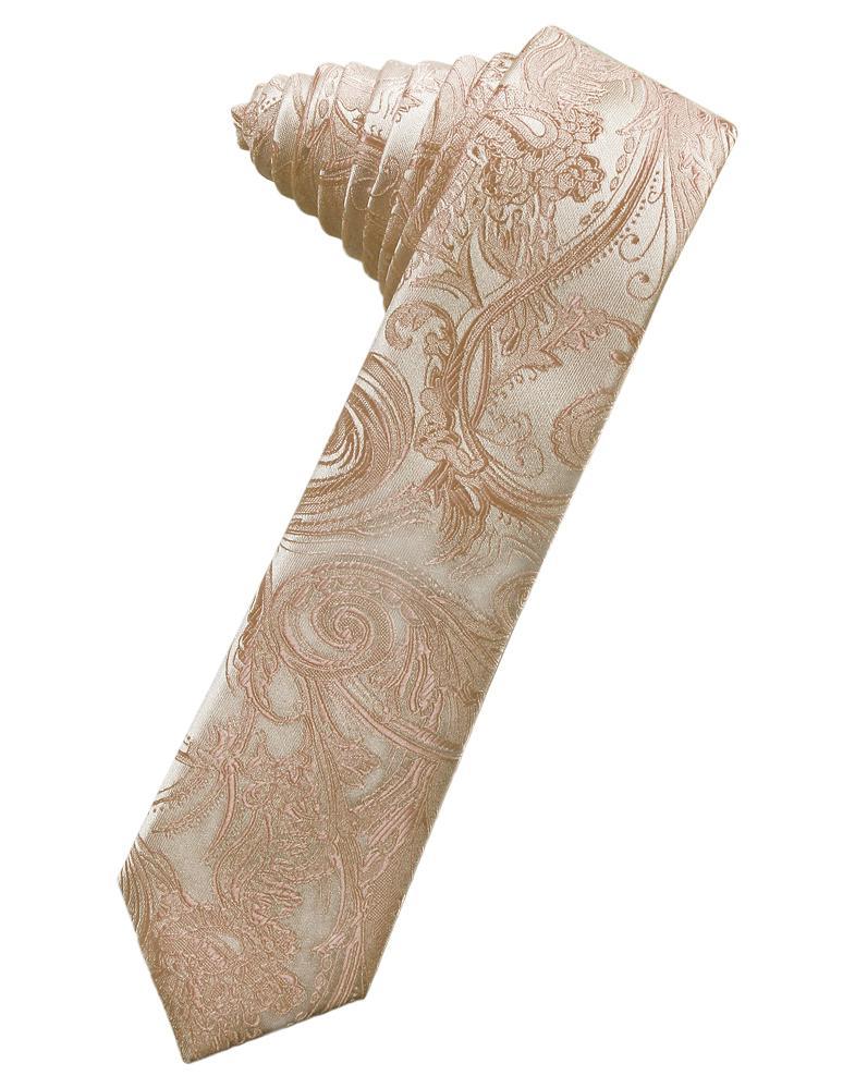 Latte Tapestry Skinny Necktie
