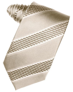 Light Champagne Venetian Stripe Necktie