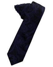 Midnight Blue Tapestry Skinny Necktie