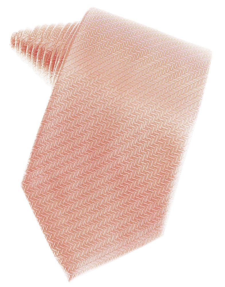 Peach Herringbone Necktie