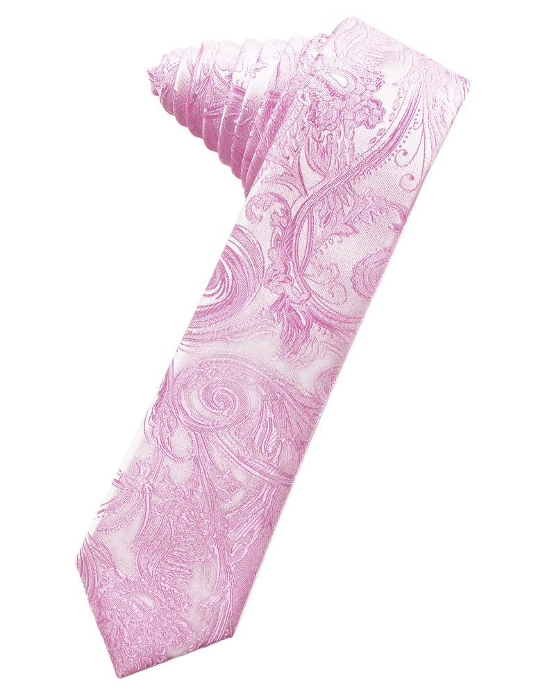 Rose Petal Tapestry Skinny Necktie