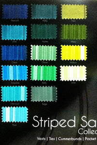 Cardi Striped Satin Swatch Card