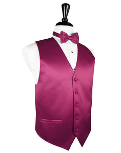 Watermelon Luxury Satin Tuxedo Vest