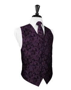 Wine Tapestry Tuxedo Vest