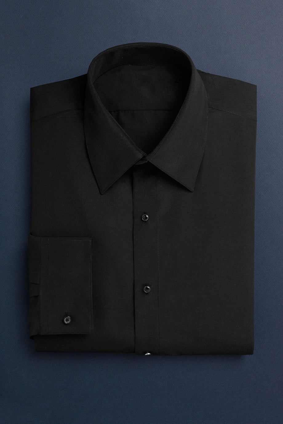 Classic Collection "Como" Black Laydown Tuxedo Shirt