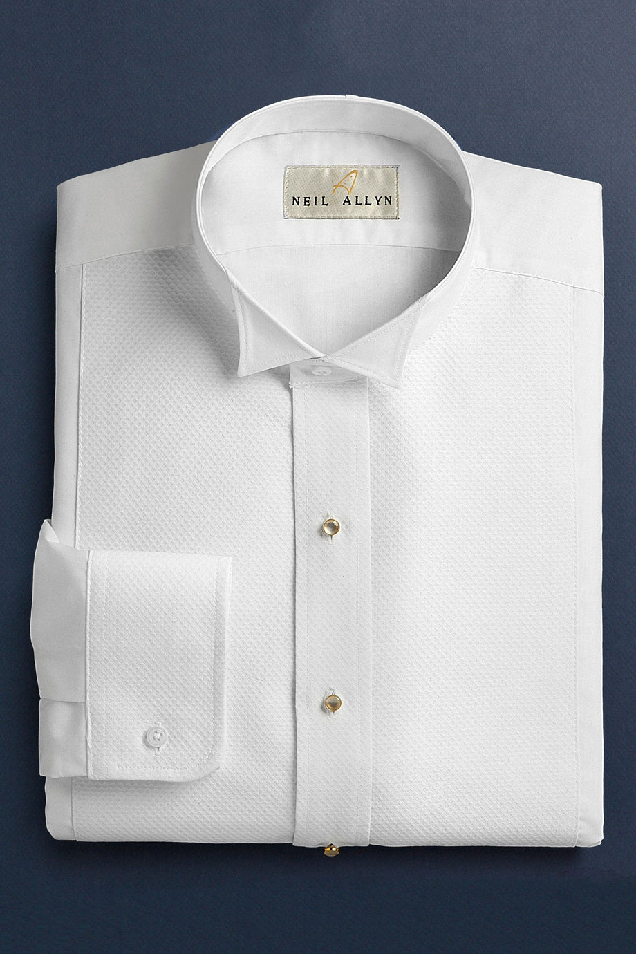 Classic Collection "Hudson" White Wingtip Tuxedo Shirt