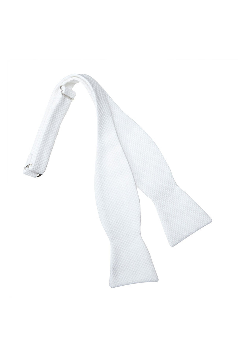 pique white bow tie