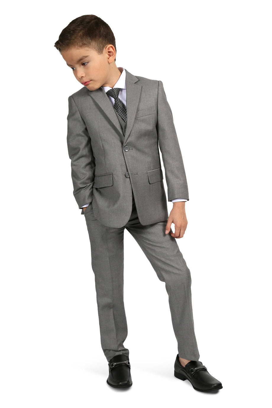 Ferrecci "Jax" Kids Light Grey Suit 5-Piece Set