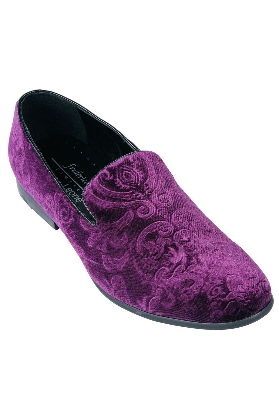 Frederico Leone "Marcel" Purple Velvet Frederico Leone Tuxedo Shoes