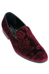 Frederico Leone "Marcel" Red Velvet Frederico Leone Tuxedo Shoes