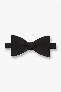 Gitman Black Silk Satin Bow Tie