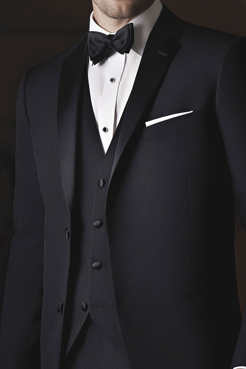 Ike Behar Ike Black Tuxedo Vest S