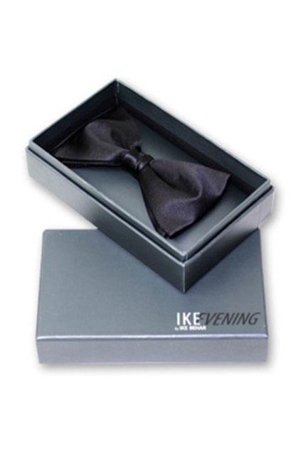 Ike Behar Pre-Tied "Ike" Black Silk Bow Tie