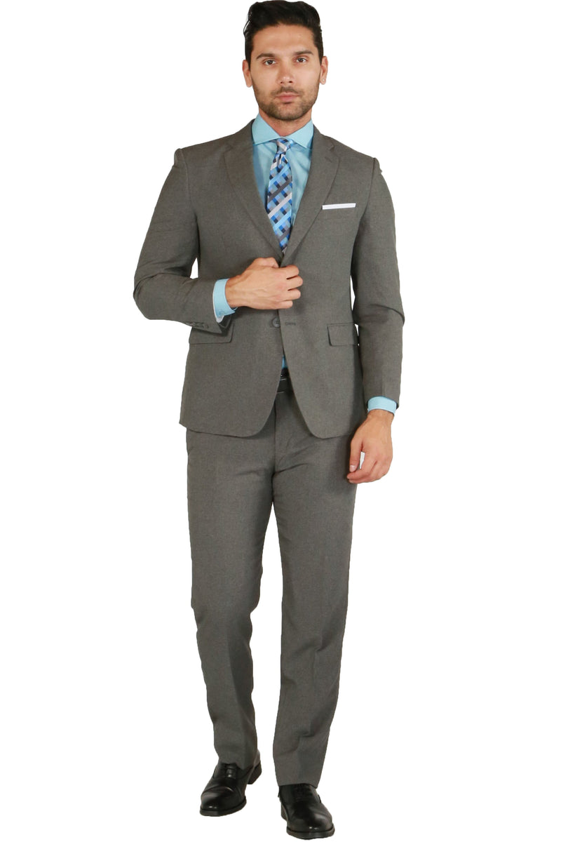 【MODERNIF】Glo Basic Suit Set Men's Suit 3 Piece Solid Tuxedo Slim Fit One Button Formal