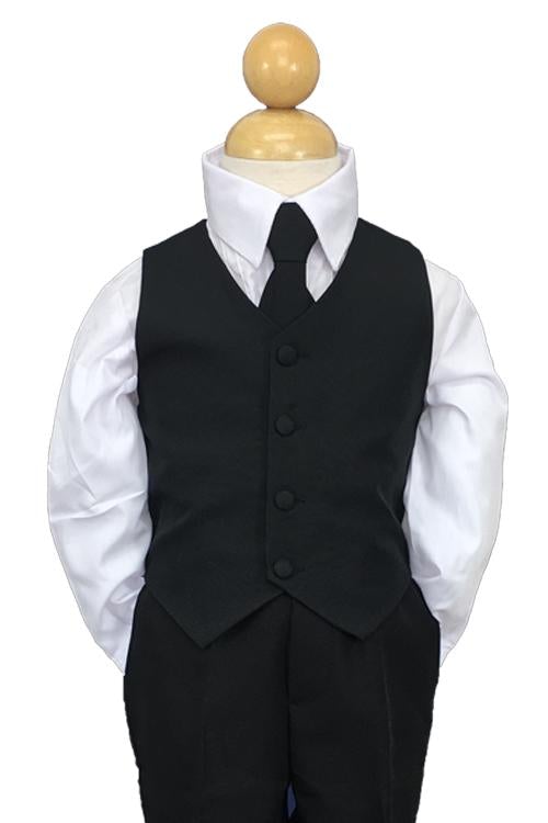 "Joey" Kids Black Suit 5-Piece Set  Buy4LessTuxedo.com