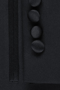 "Louis" Black 1-Button Peak Tuxedo (2-Piece Set)