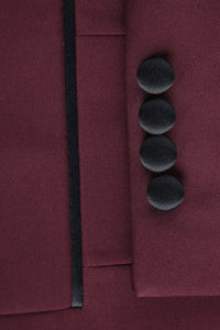 RN Collection "Paris" Burgundy 1-Button Shawl Tuxedo