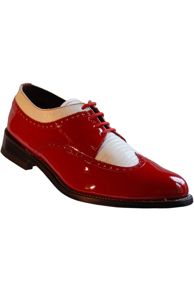 Stacy Baldwin "Spectator" Red and White Stacy Baldwin Formal Shoes
