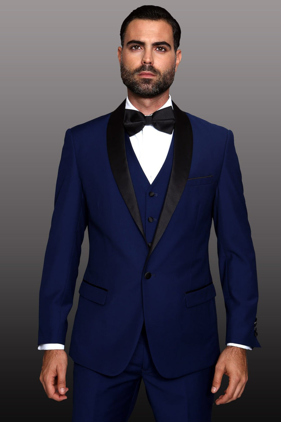 Statement "Theo" Sapphire-1-Button Shawl Tuxedo
