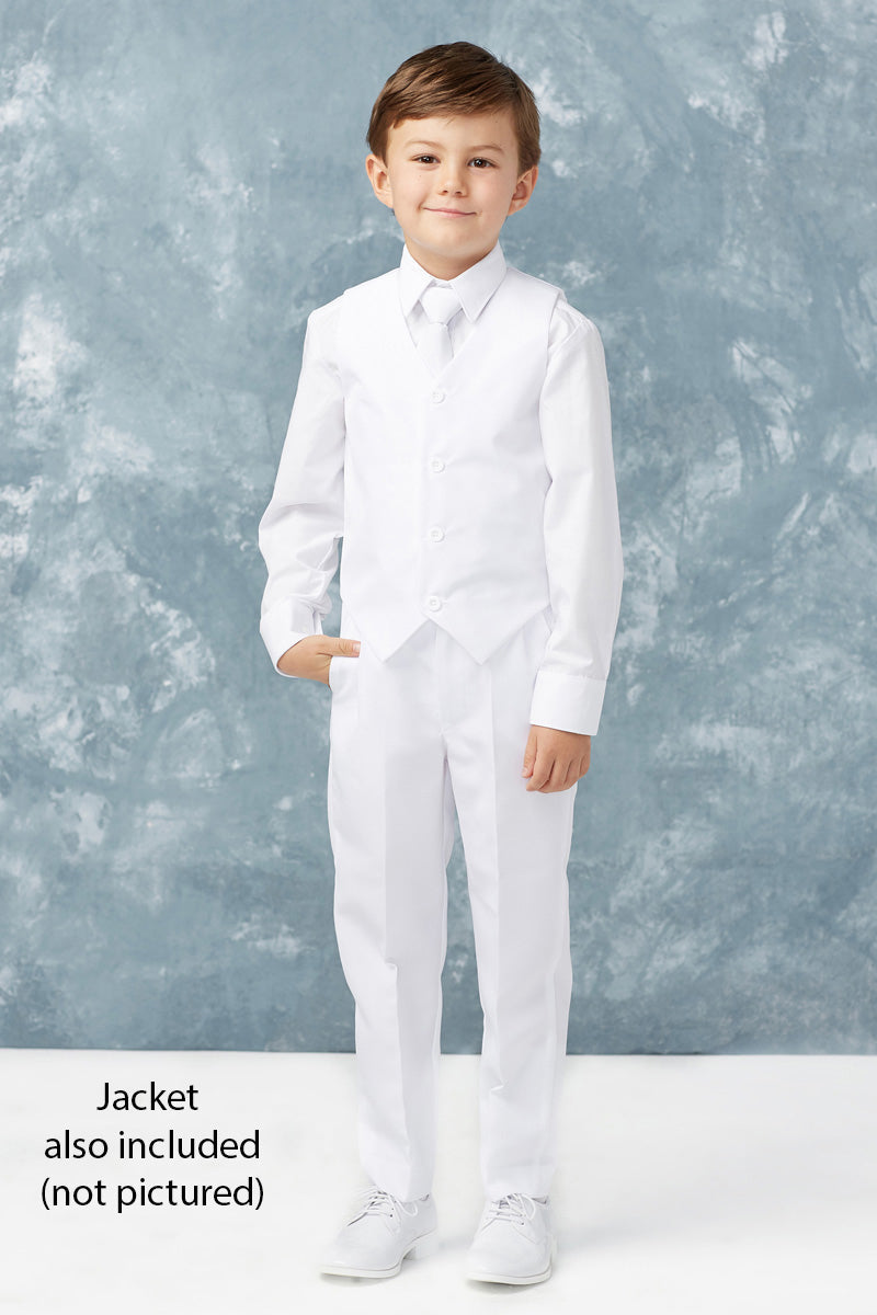 Stanford Kids White Suit 5 Piece Set Buy4LessTuxedo