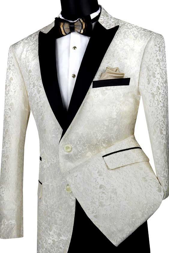 Vinci "Elegant" Ivory Tuxedo Jacket (Separates)