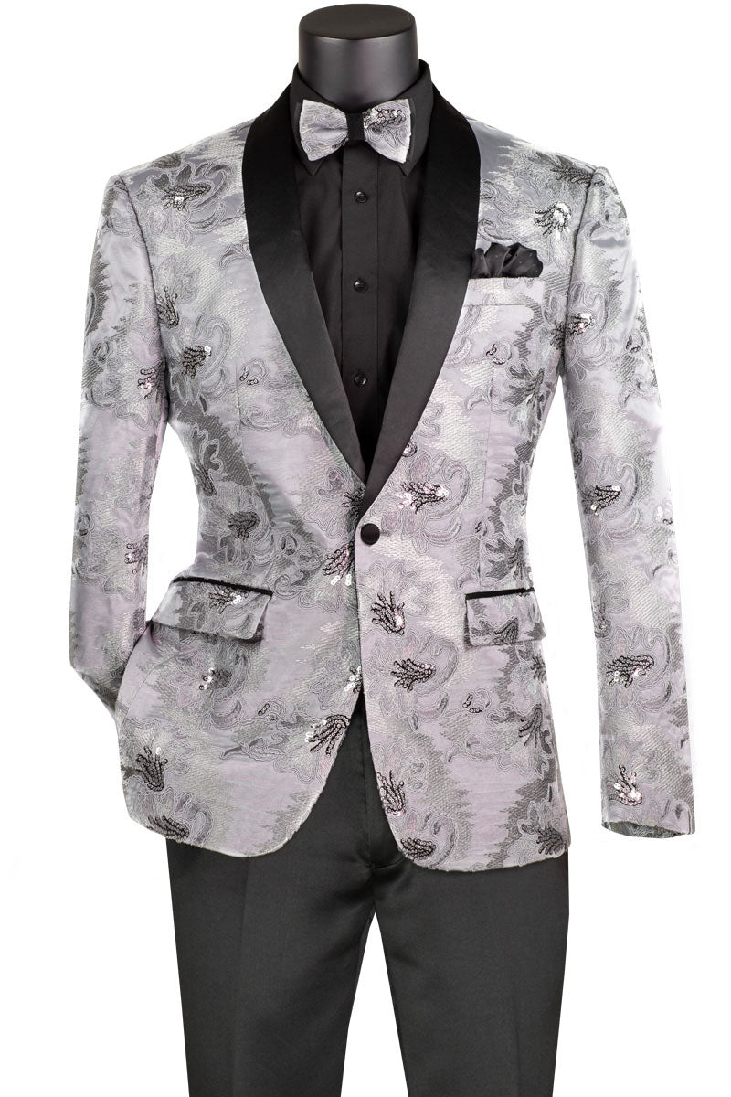 silver dress jacket Metallic Jacket Church Dress Set