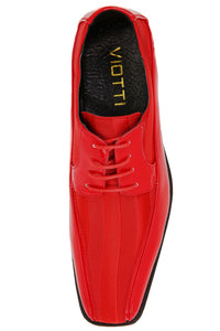 Viotti "179" Red Striped Tuxedo Shoes