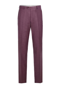 Berry Solid 2-Button Notch Suit (2-Piece Set)