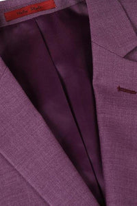 Berry Solid 2-Button Notch Suit (2-Piece Set)