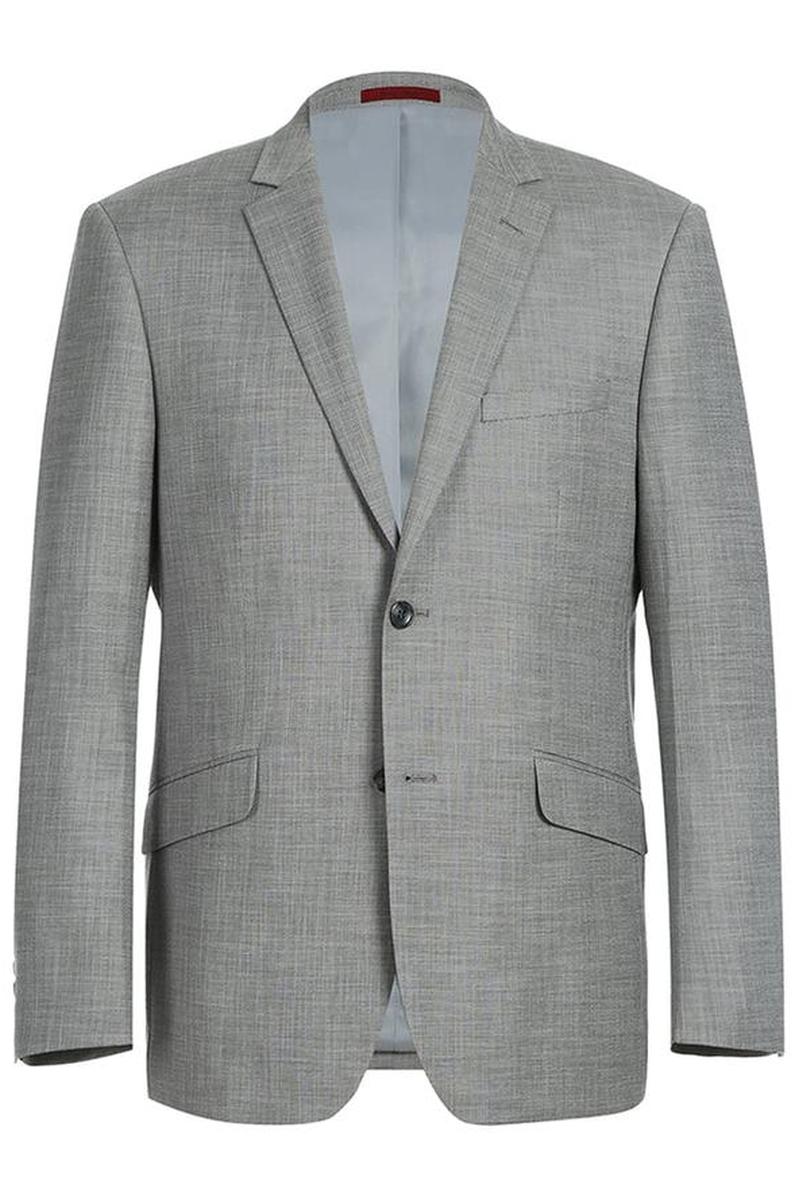 Grey Solid 2-Button Notch Suit (2-Piece Set)