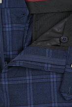Navy Windowpane 2-Button Notch Suit (2-Piece Set)