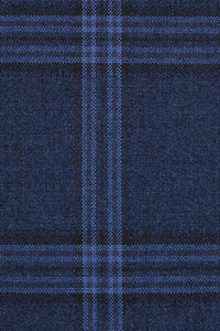 Navy Windowpane 2-Button Notch Suit (2-Piece Set)
