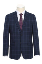 Navy Windowpane 2-Button Notch Suit (2-Piece Set)