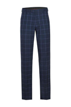 Navy Windowpane 2-Button Notch Suit (2-Piece Set)