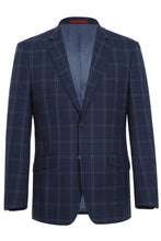 Navy Windowpane 2-Button Notch Suit (2-Piece Set)