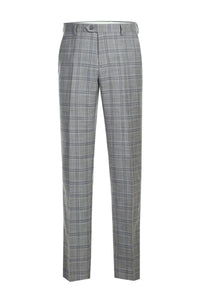 Grey Windowpane 2-Button Notch Suit (2-Piece Set)