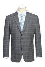 Dimgrey Windowpane 2-Button Notch Suit (2-Piece Set)